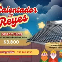 Promoción calentador solar 15 tubos